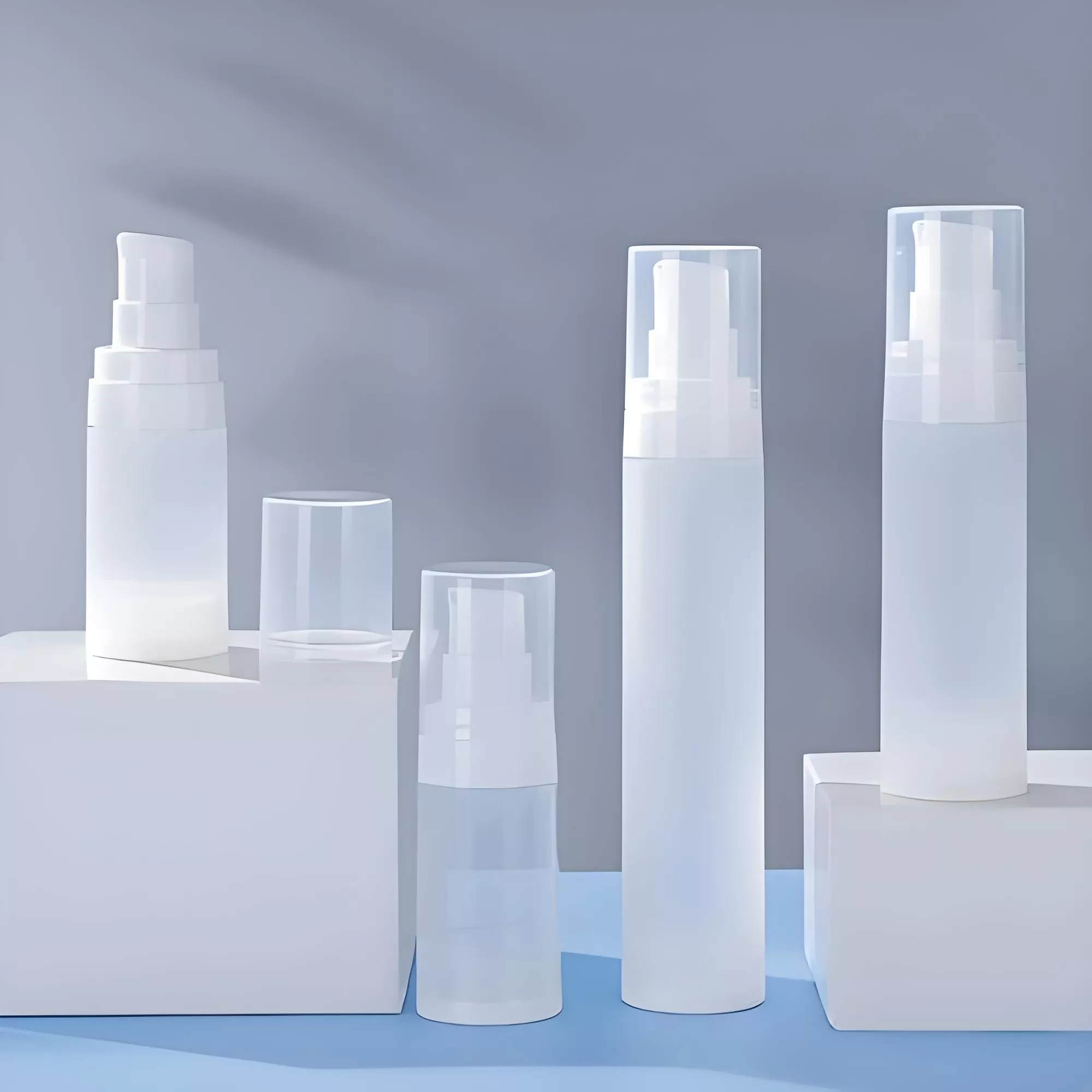 PP-Drucksprühflasche mit flachem Ansatz und Spender